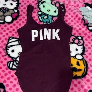 PINK Victoria's Secret Burgundy Bodysuit